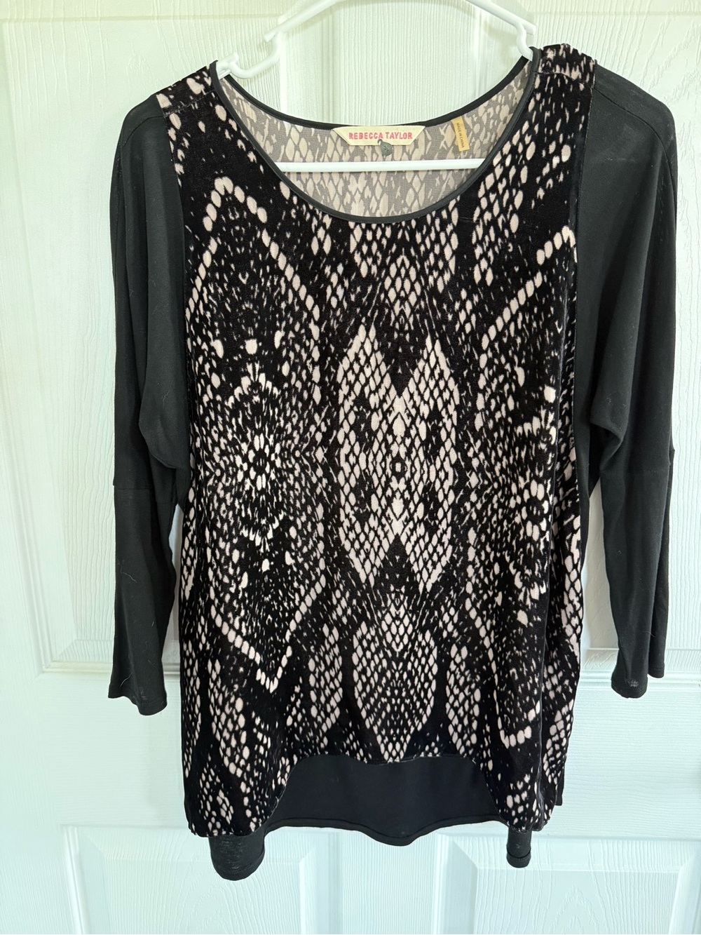 Rebecca Taylor Silk Velvet Burnout Top S Whimsigoth Y2K Witchy Dark Romantic